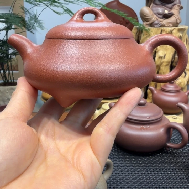 ****1紫砂茶壶纯红降坡石瓢200cc福利