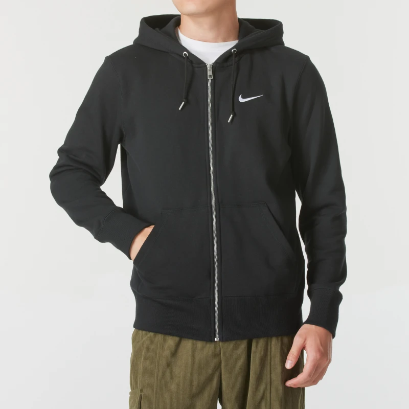 Nike耐克官网正品针织连帽夹克男新款休闲宽松跑步外套上衣521574