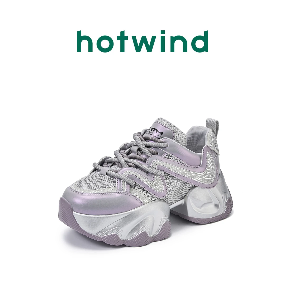 Hotwind/热风2025新款爆款时尚百搭厚底老爹鞋女春款休闲运动鞋