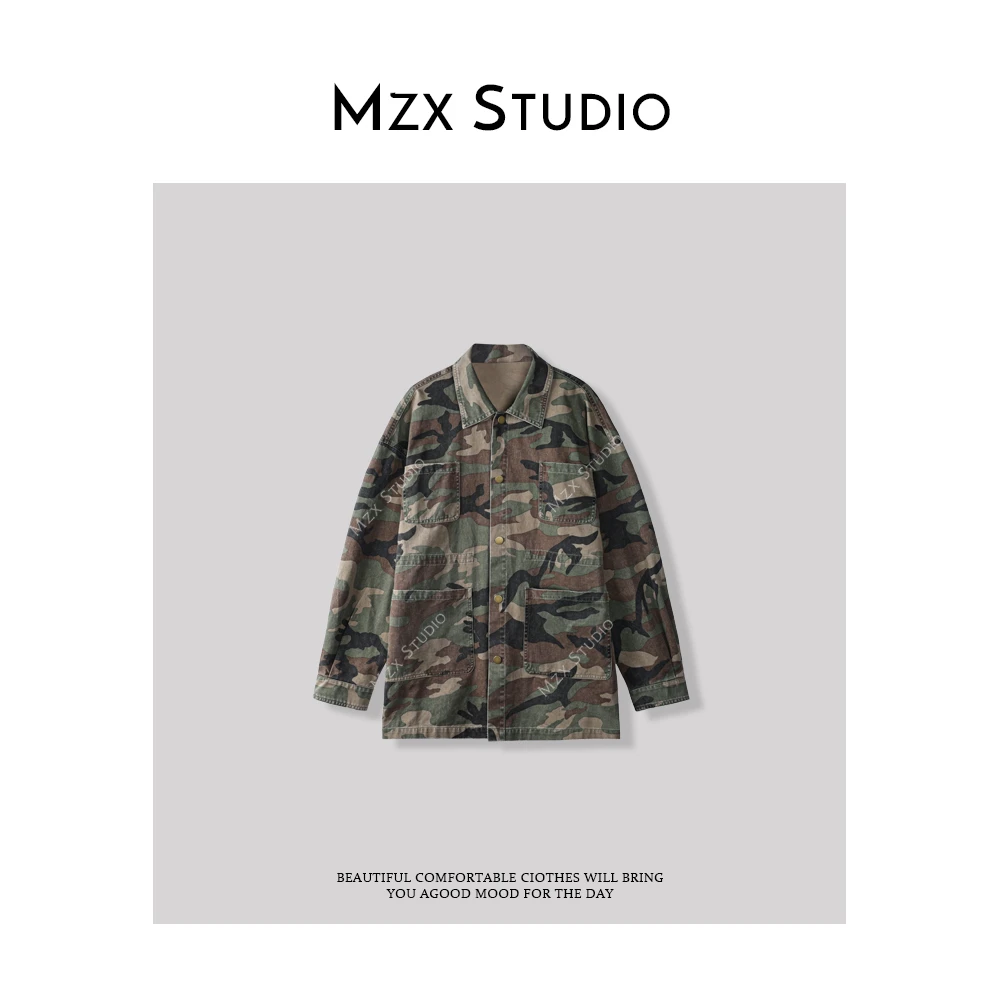 MZX 春季全棉复古工装迷彩外套WT7132-Y