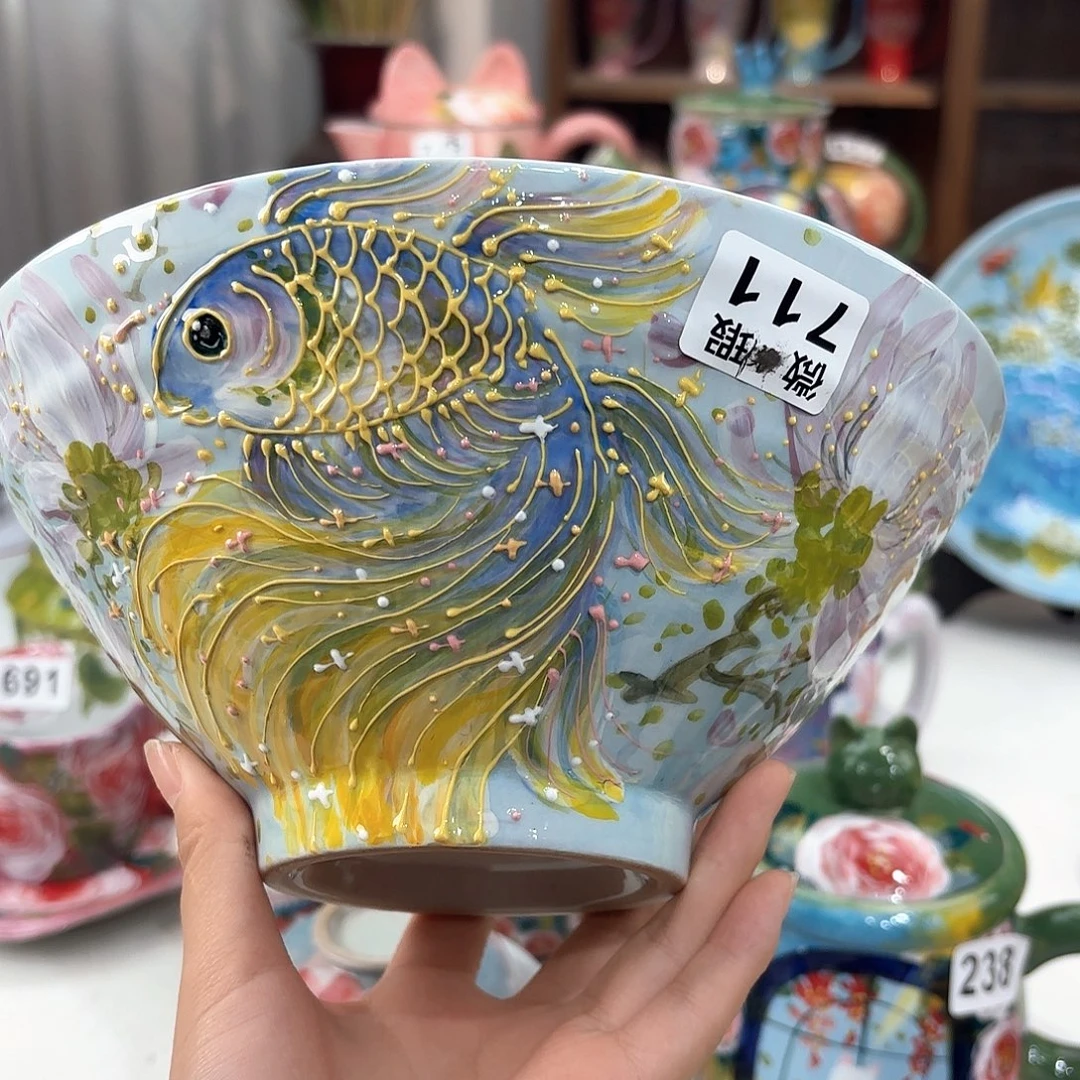 景德镇手绘高温釉下彩陶瓷茶具