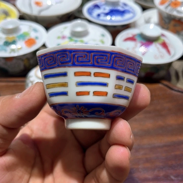 纯手绘精品盖碗杯