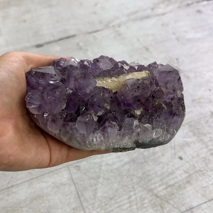 发饰水晶未镶嵌奇石紫晶花盘