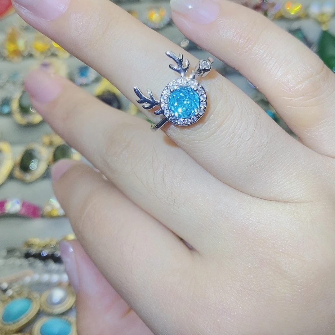 【闪购商品】银S925镶嵌耳饰托帕石