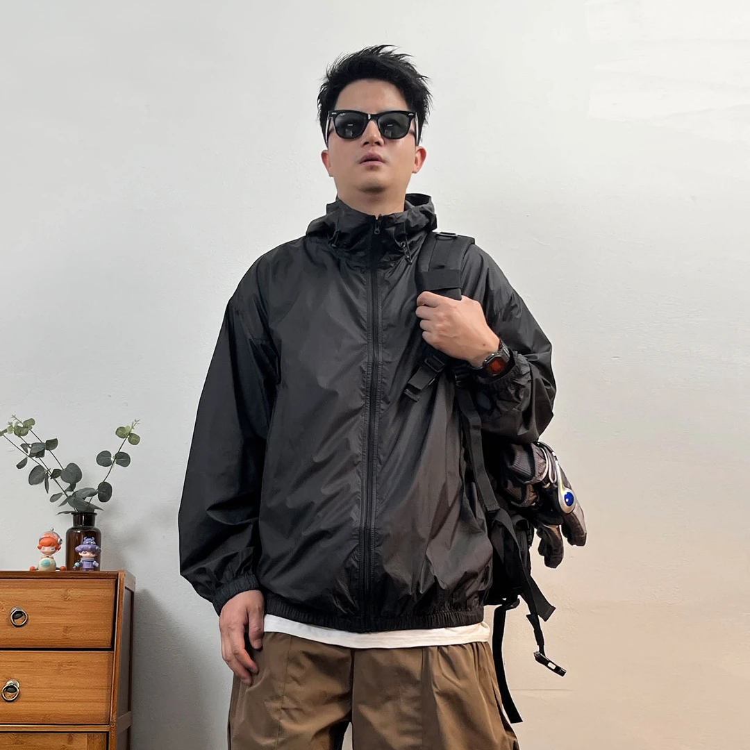 特氟龙防晒衣男士夏季防紫外线潮牌宽松百搭情侣装轻薄透气防晒服