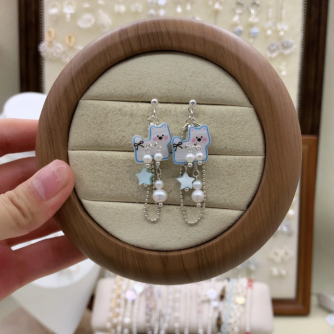 耳饰淡水珍珠银S925镶嵌