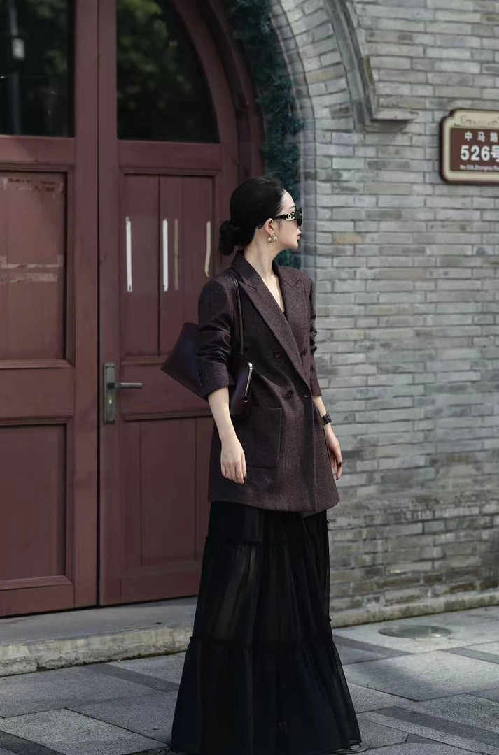 2025AW YIYI 透纱松紧腰半裙