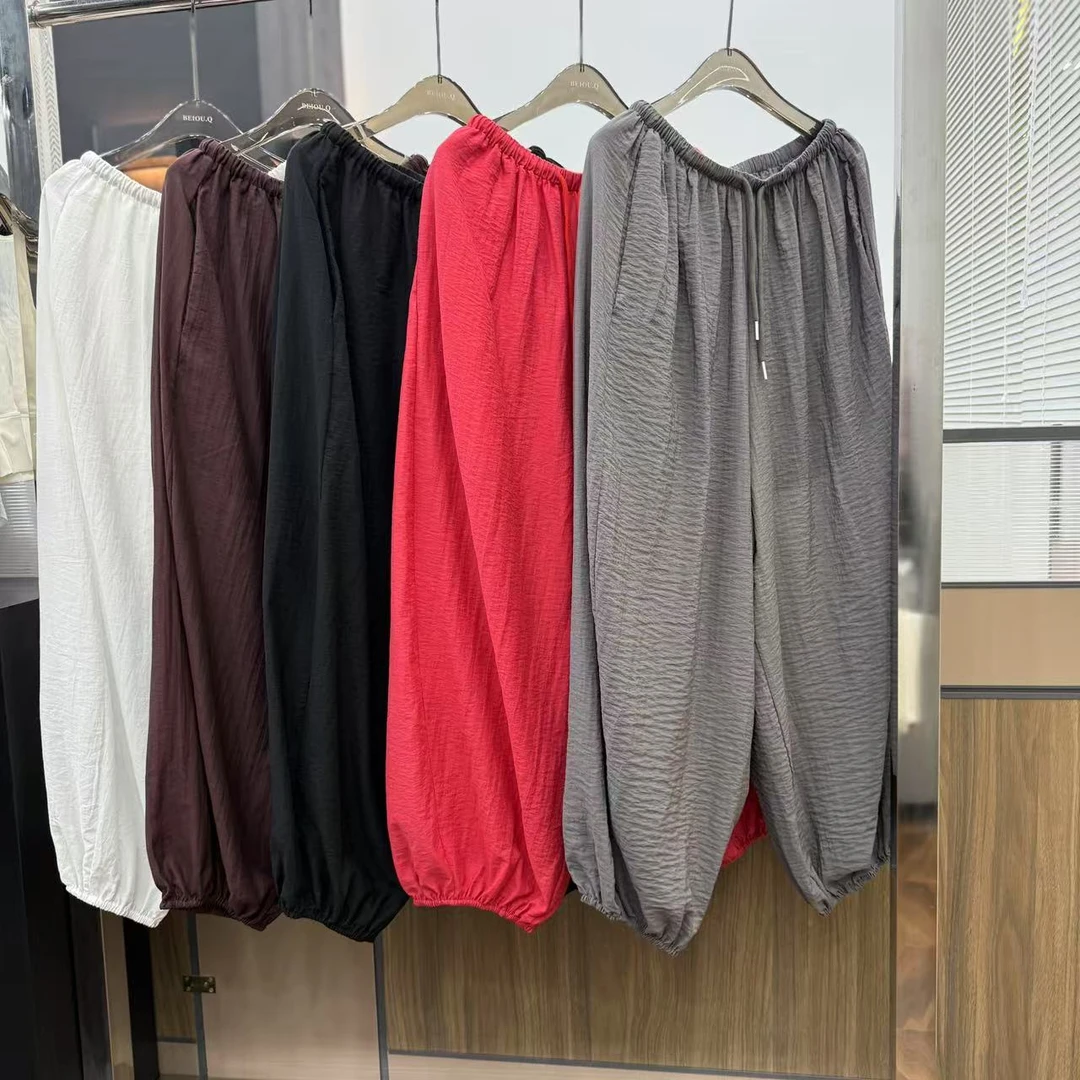 P3D0856夏季多色防晒灯笼裤 (裤长97公分)