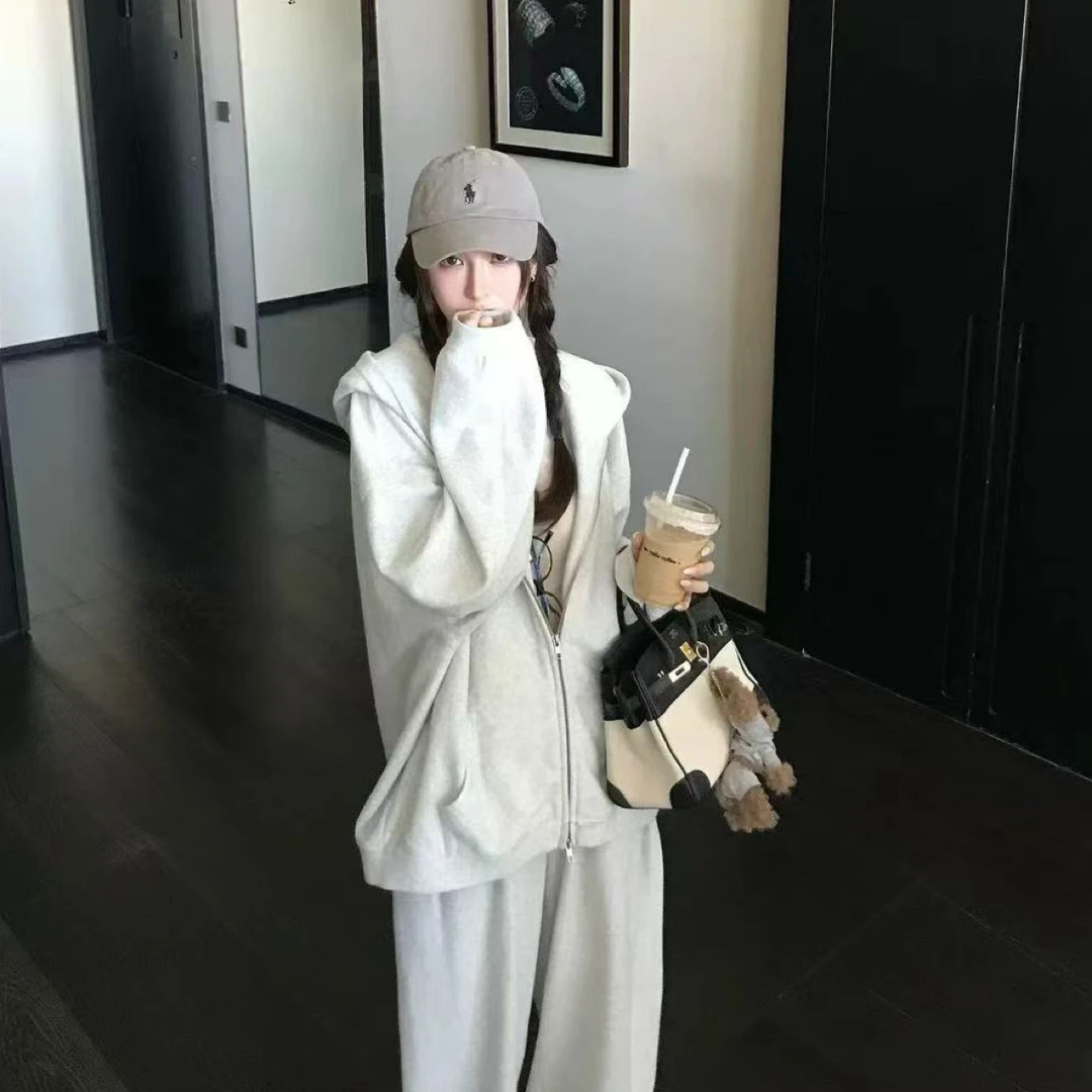 胖胖卿~大码加厚绒慵懒风两件套