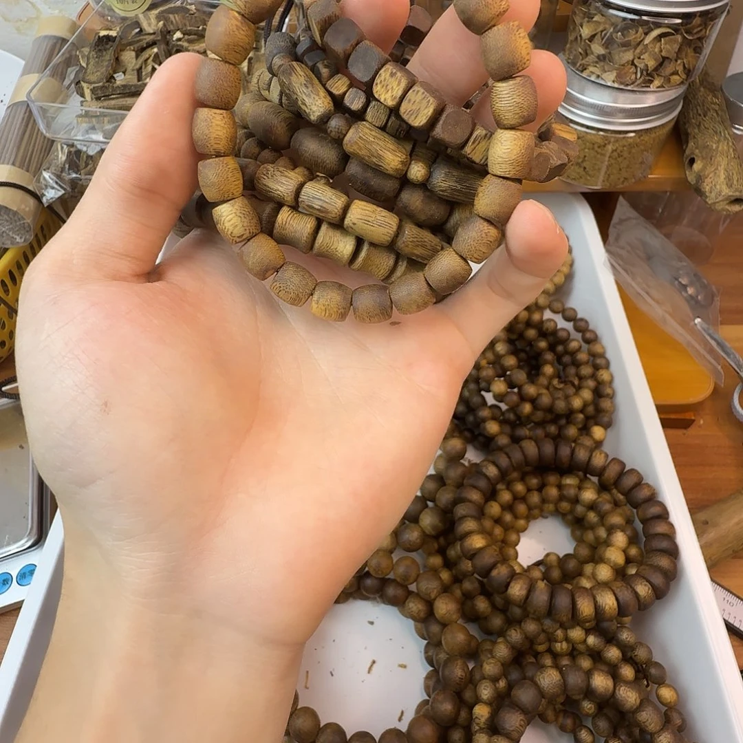 沉香沉香碎屑卡9规格鼓珠