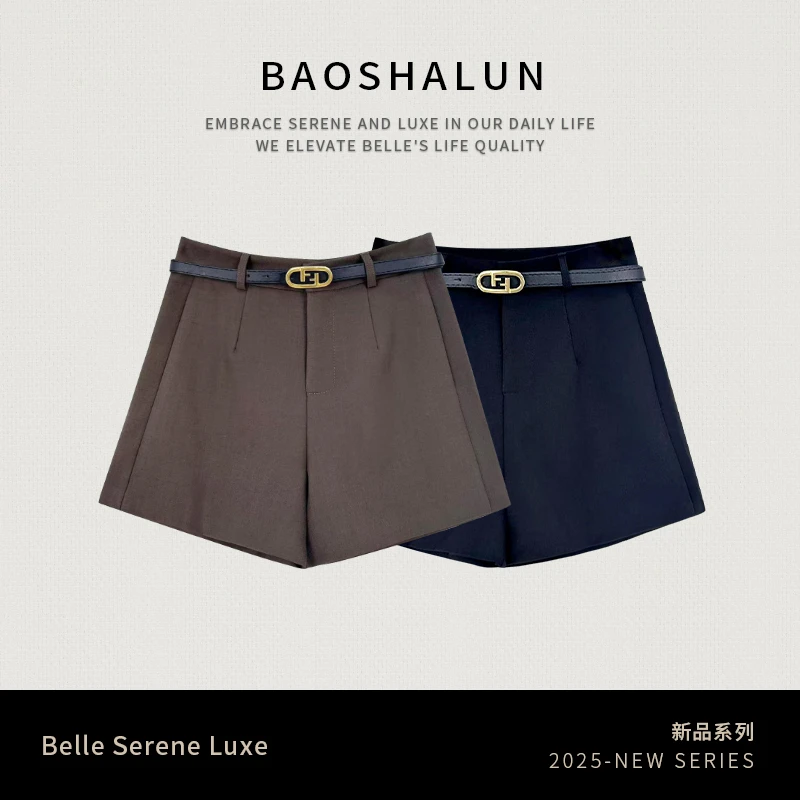 新款韩版时尚百塔显瘦西装短裤1001651【T】