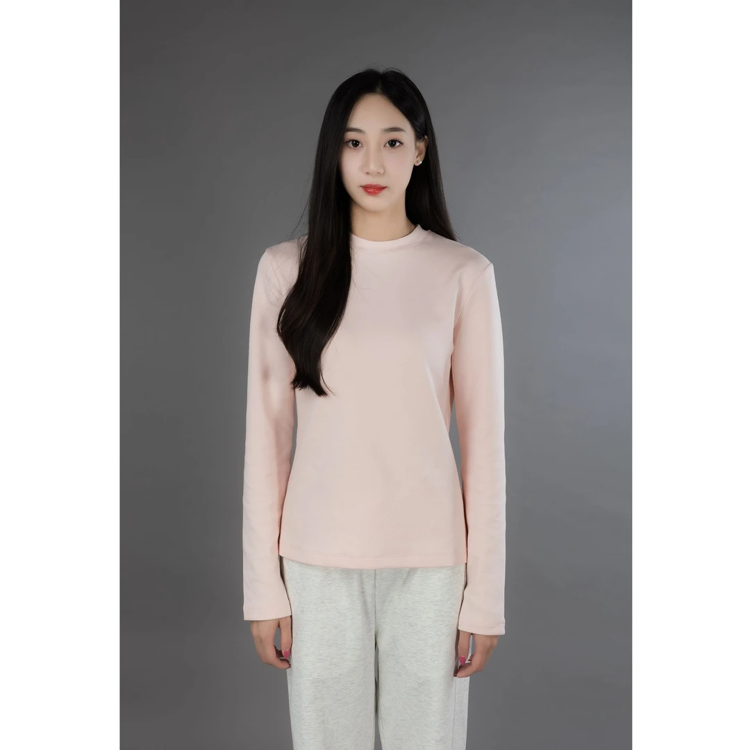 笕度.女士50支兰精莫代尔加新疆长绒棉中领圆领衫220