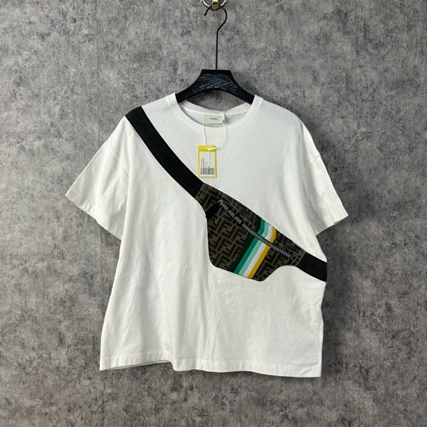 95新 FENDI/芬迪 芬迪白色挎包半袖