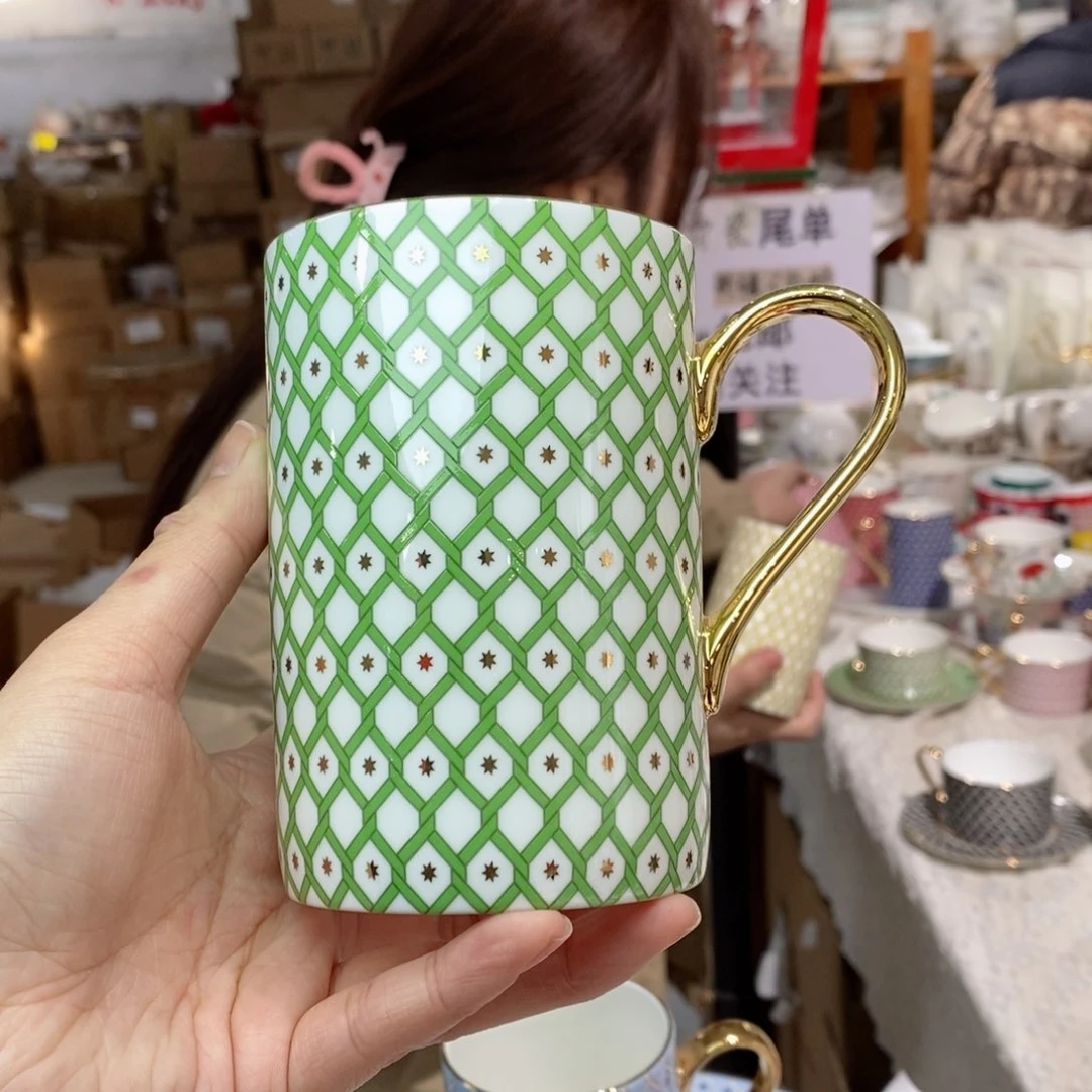 瓷鹅黄原单马克杯一个400ml微瑕