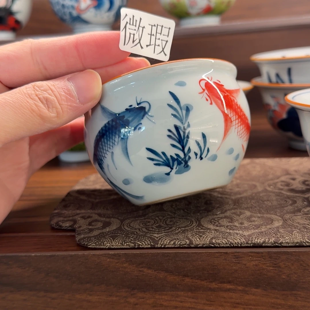 釉下彩纯手绘微瑕