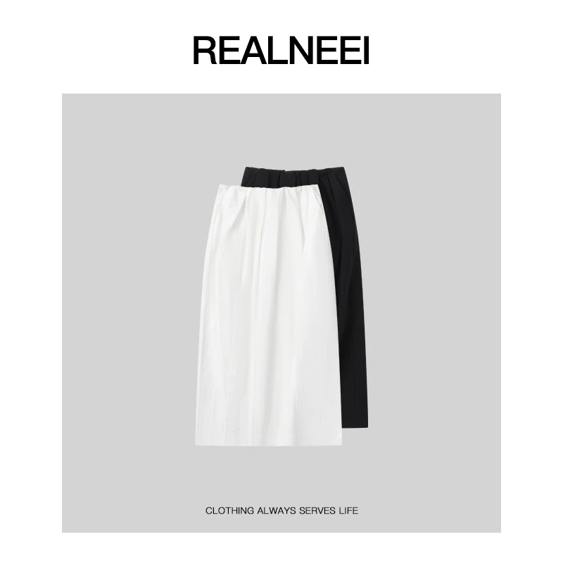 REALNEEI【花间半梦】小众设计花苞立体不规则设计感半身裙X5008