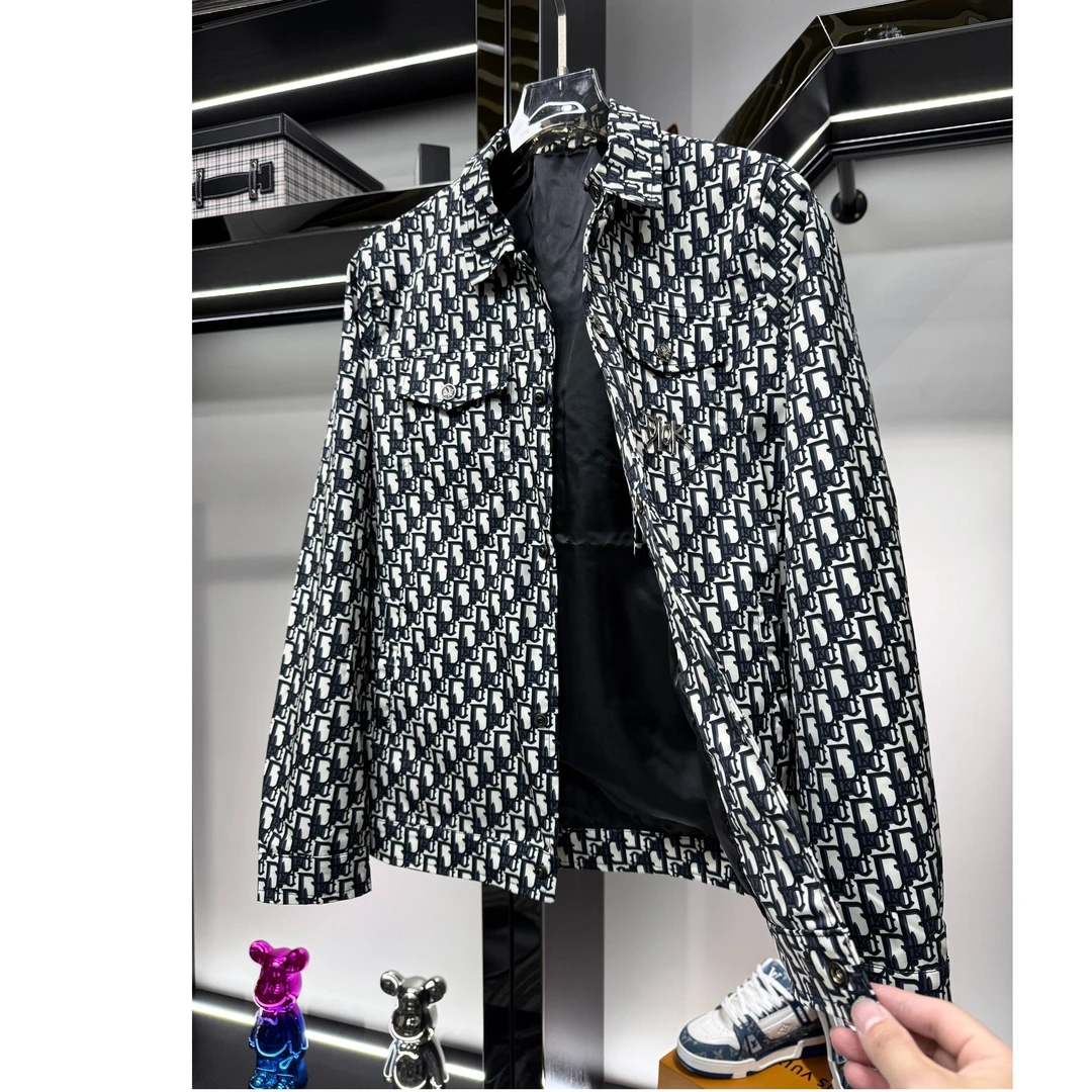 曼库帕娅2025秋季新款男翻领夹克时尚休闲外套青年潮流帅气上衣