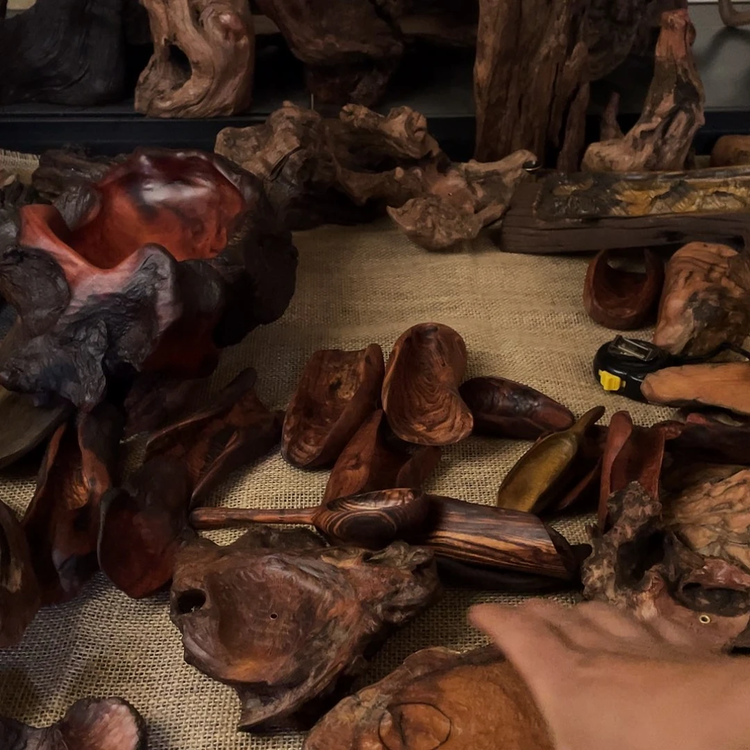 半***心花梨木类鬼柳木杯垫00014