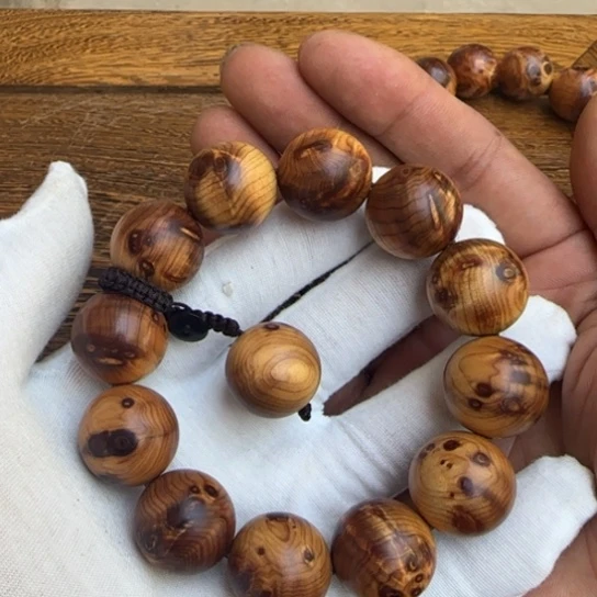 柏木（崖柏）全陈化老料把件串