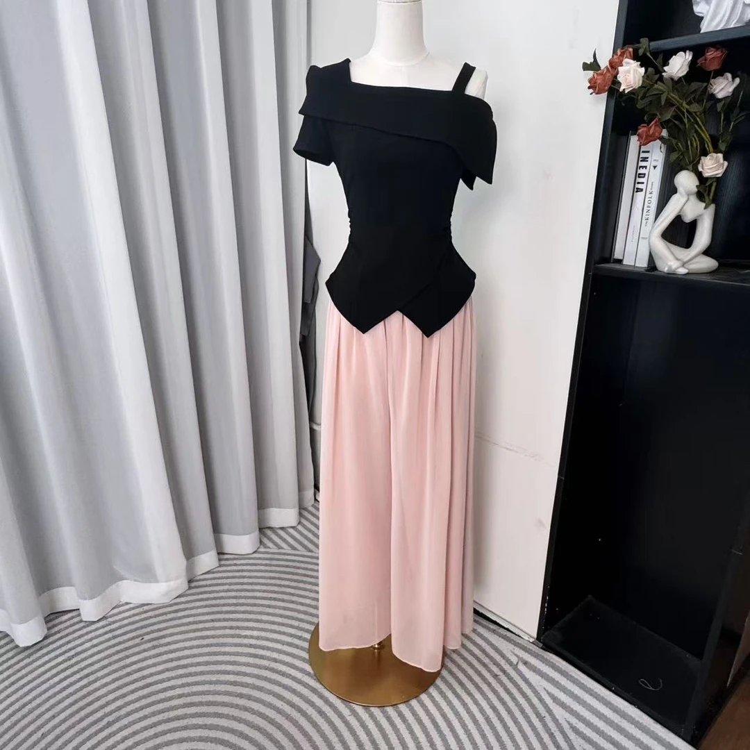 拉夏贝尔25夏季新气质时尚高级收腰显瘦上衣+裙子 13252 RCK