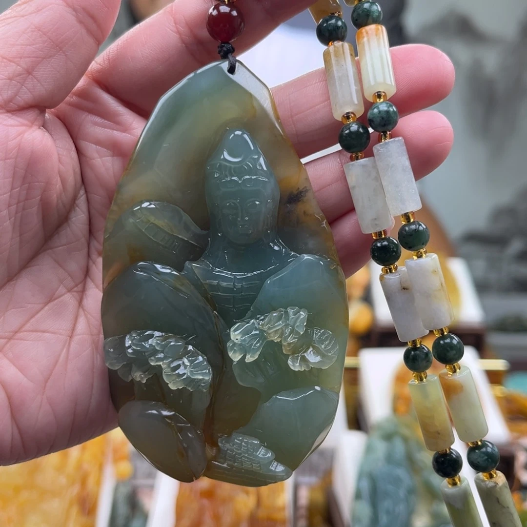 岫玉未镶嵌挂件挂件