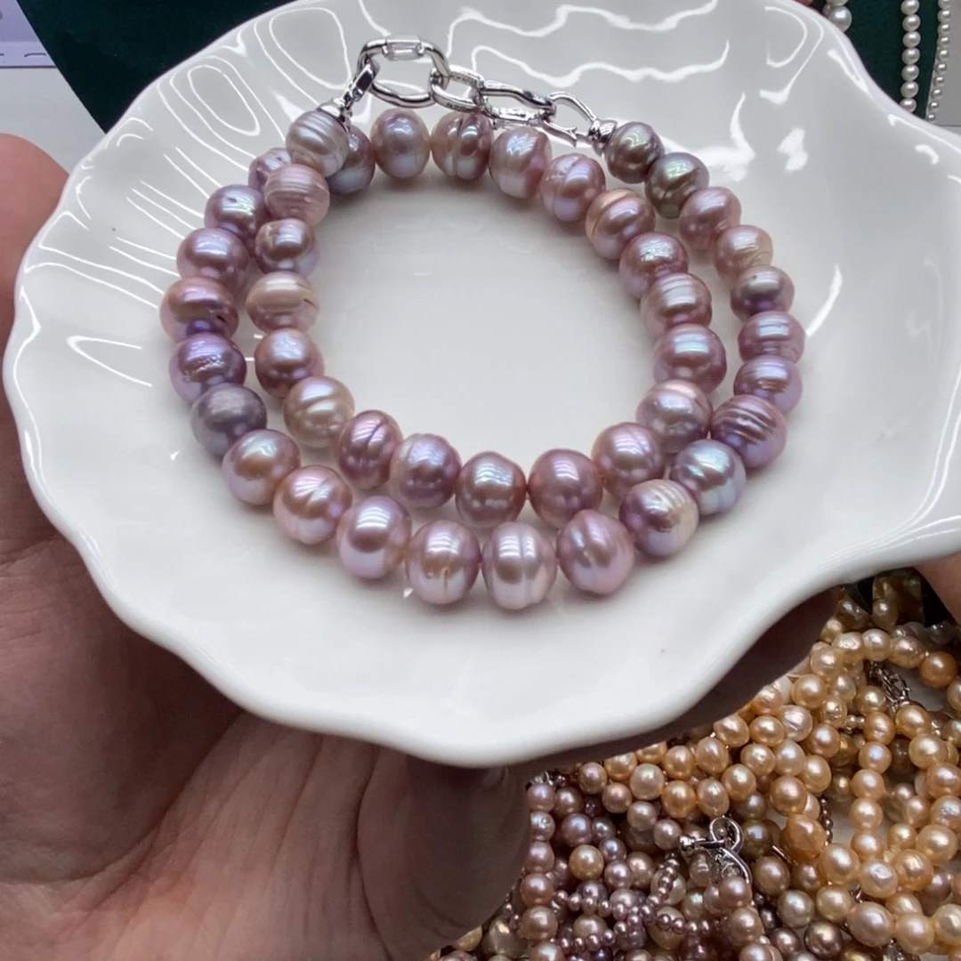 银S925镶嵌天然淡水珍珠无人工干预淡水珍珠13