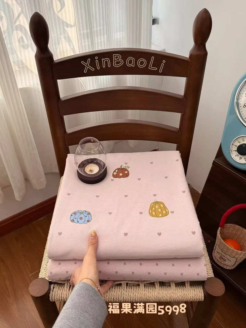 2025新款水洗棉磨毛四季款柔软细腻亲肤正宗裸睡ins风小清新 印花