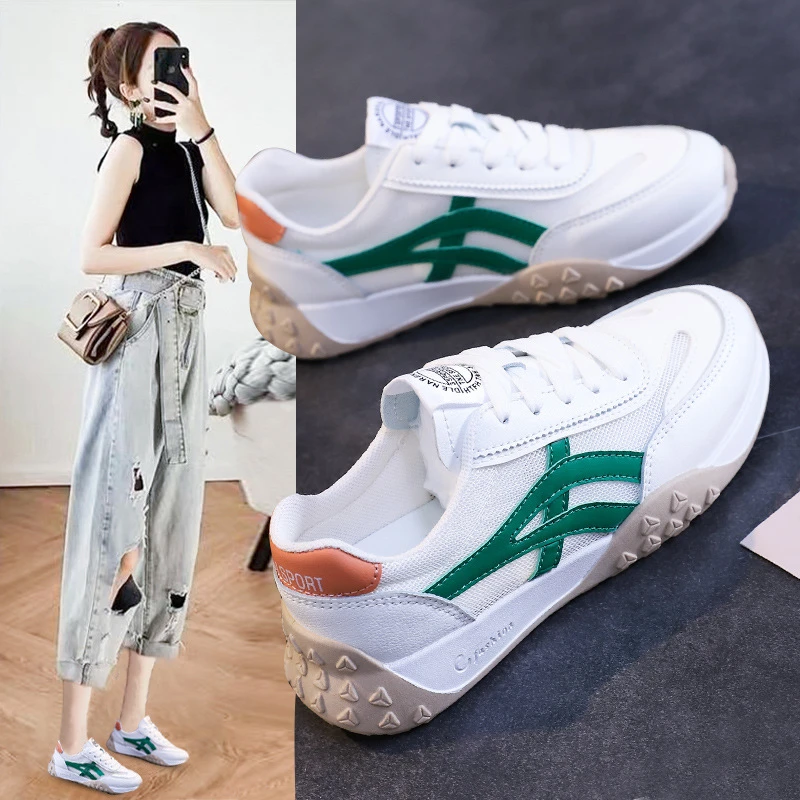 踩屎感运动休闲女鞋2025网面透气阿甘鞋轻便学生板鞋跑步鞋德训鞋