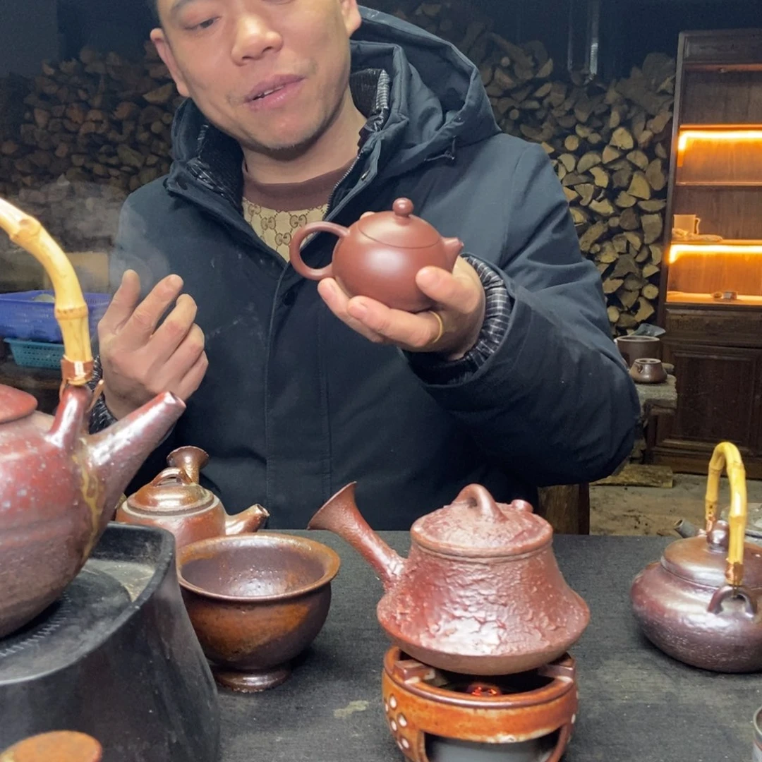 紫砂柴烧紫砂茶具
