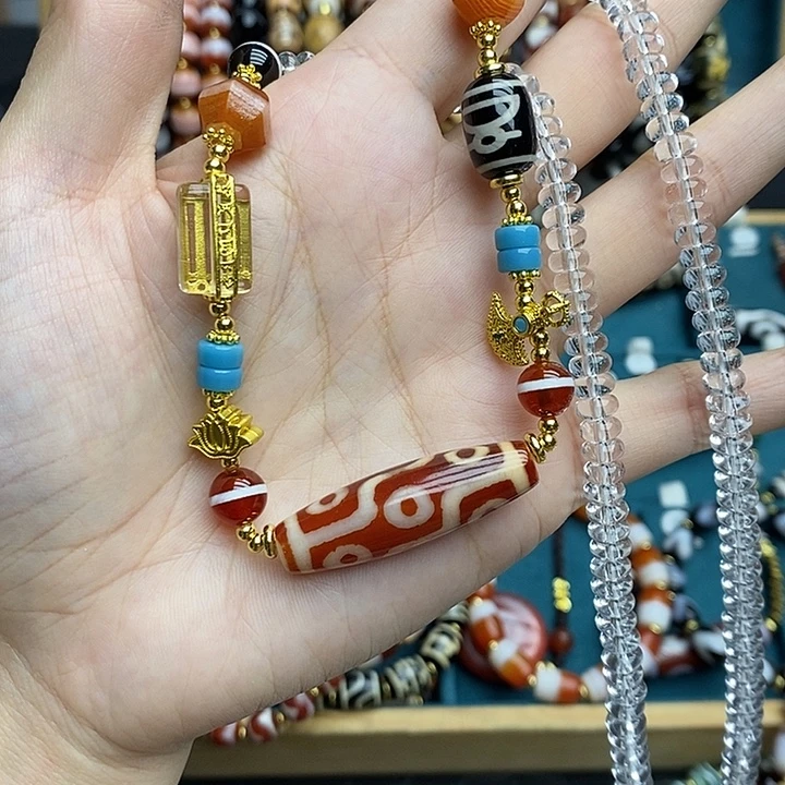 玛瑙/玉髓合金颈饰