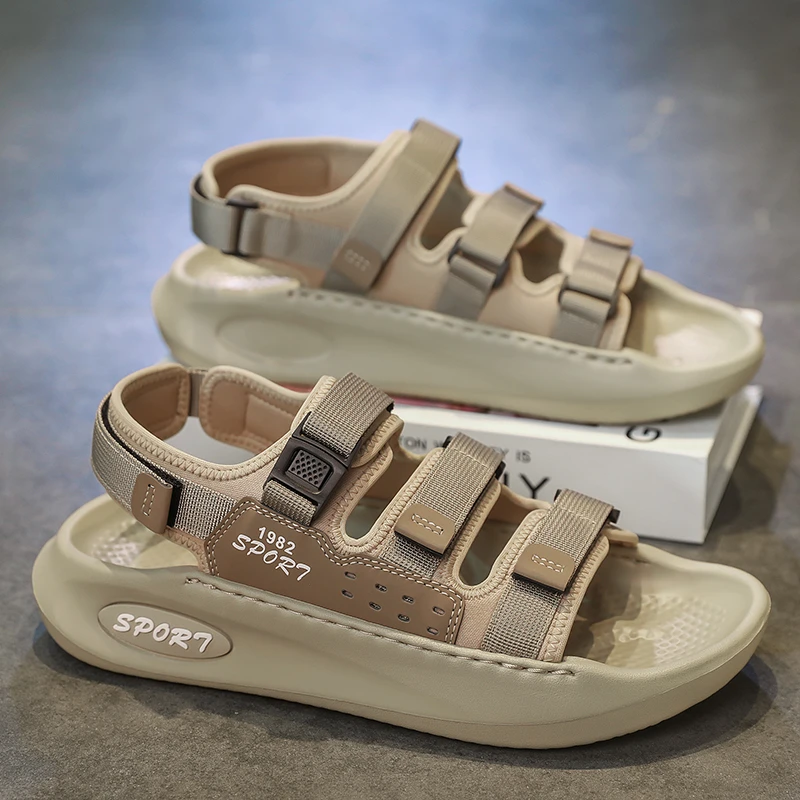 凉鞋夏季外穿防滑耐磨凉拖鞋青少年涉水开车凉鞋男时尚鞋子休闲鞋