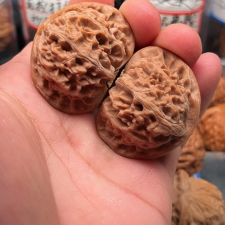 清***酒文玩核桃把件宫灯45