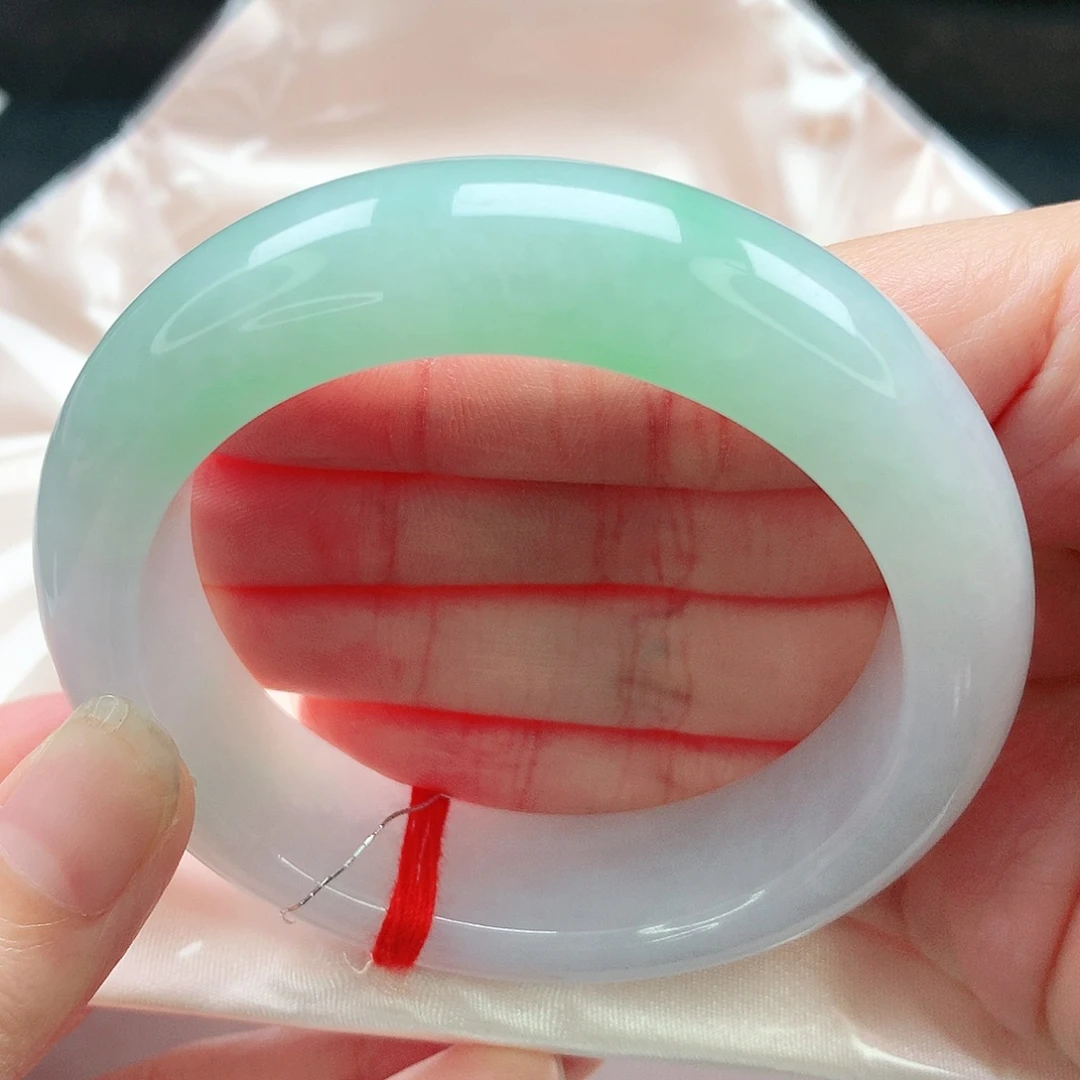 翡翠未镶嵌手镯55圈