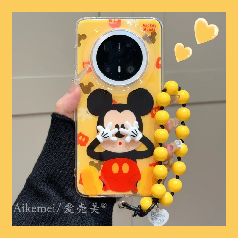 适用华为mate70pro+手机壳mate60pro捂脸米奇mate50pro立体手手女