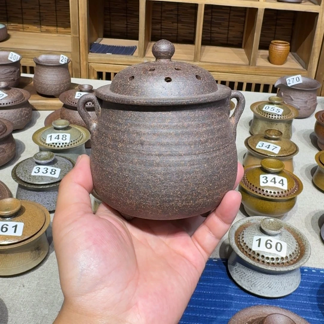 杯粗瓷茶具素胎无釉盖碗微瑕疵
