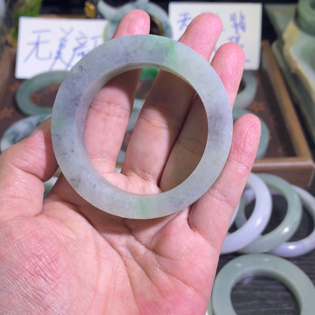 定制翡翠未镶嵌天然纹理随机，追求完美者慎拍