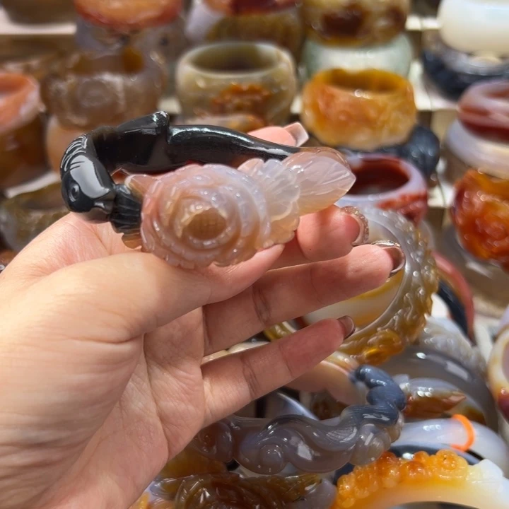 玛瑙/玉髓手镯未镶嵌刺*一共500