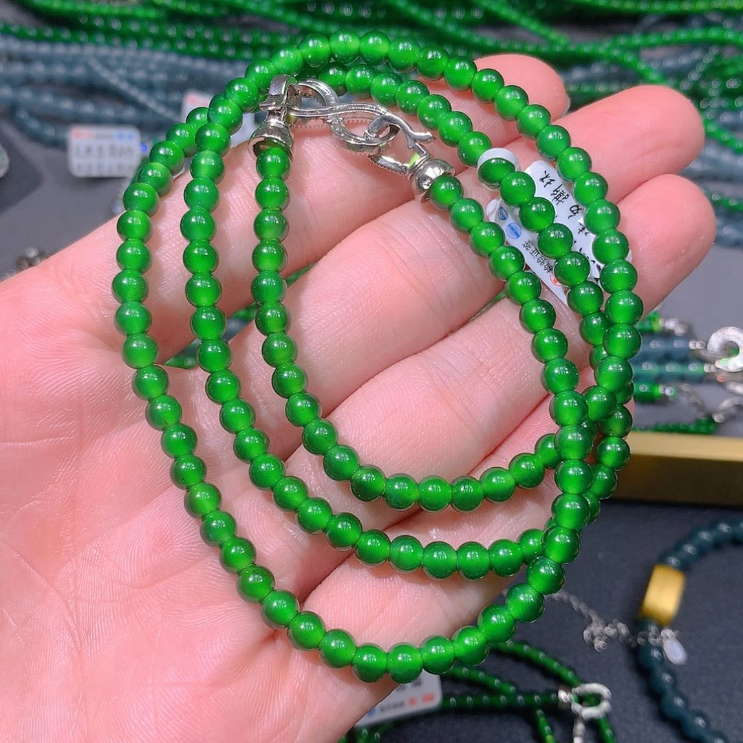翡翠项链未镶嵌天然
