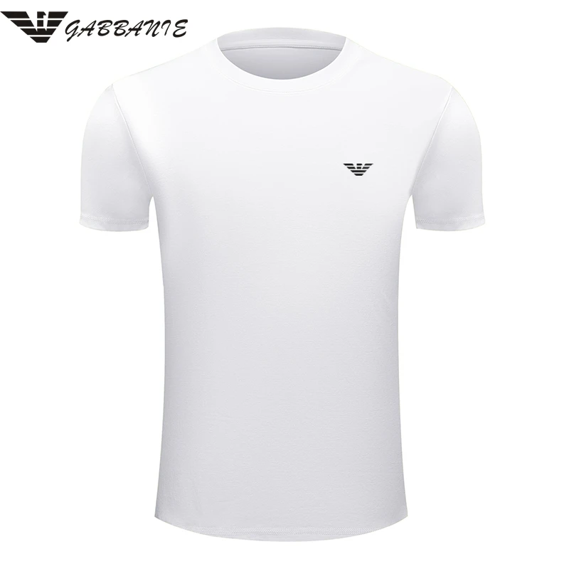 专柜正品夏季男士休闲t恤圆领透气纯棉时尚百搭简约运动上衣半袖