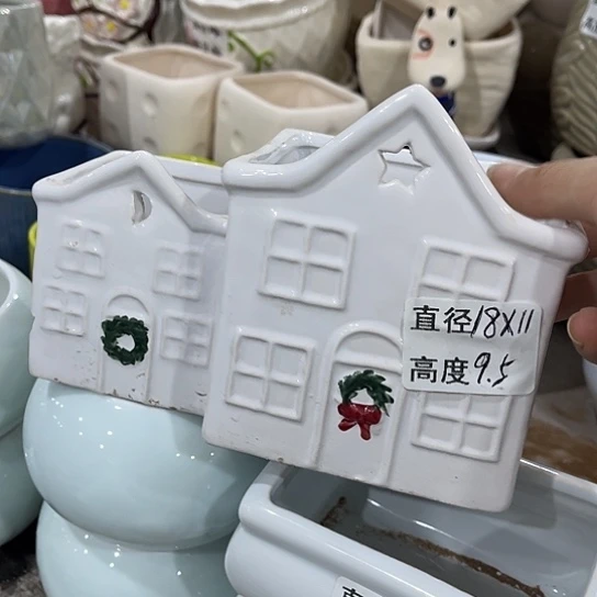 多肉绿植陶瓷花盆9.9包邮，有孔