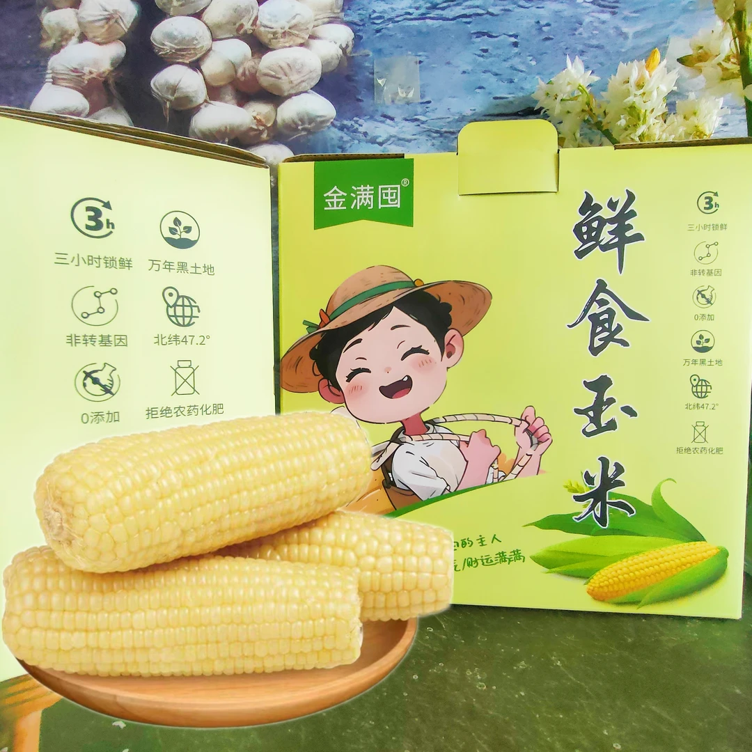 2025东北寒地鲜食玉米真空包装玉米250g/8棒黏玉米早晚餐