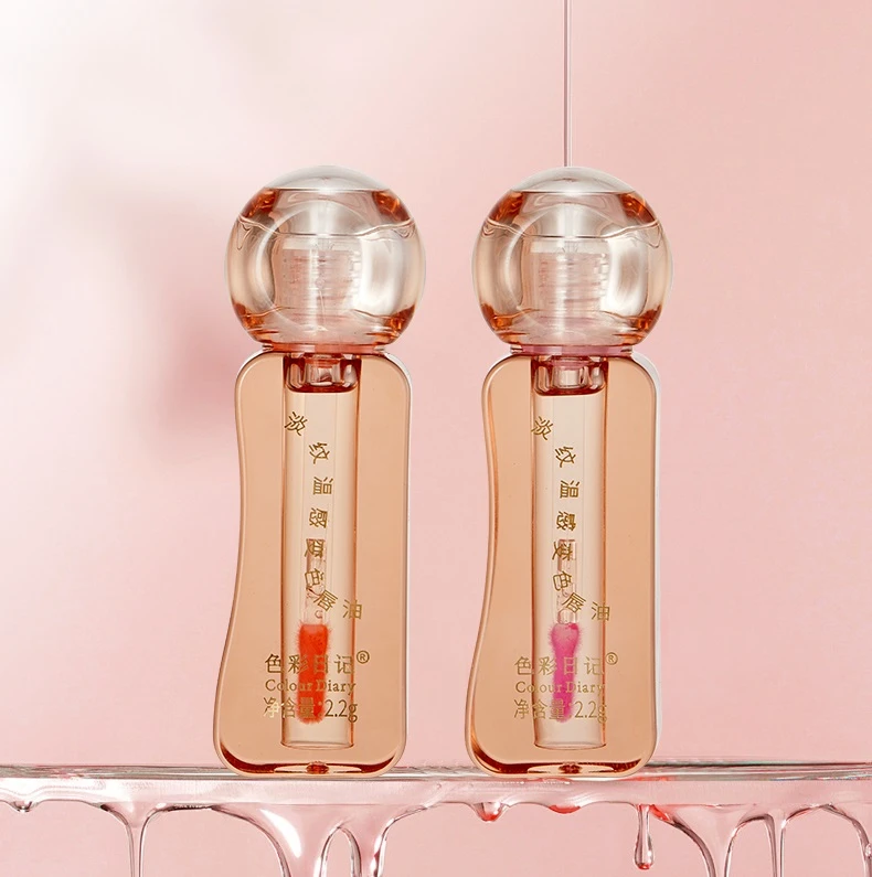色彩日记 淡纹温感变色唇油