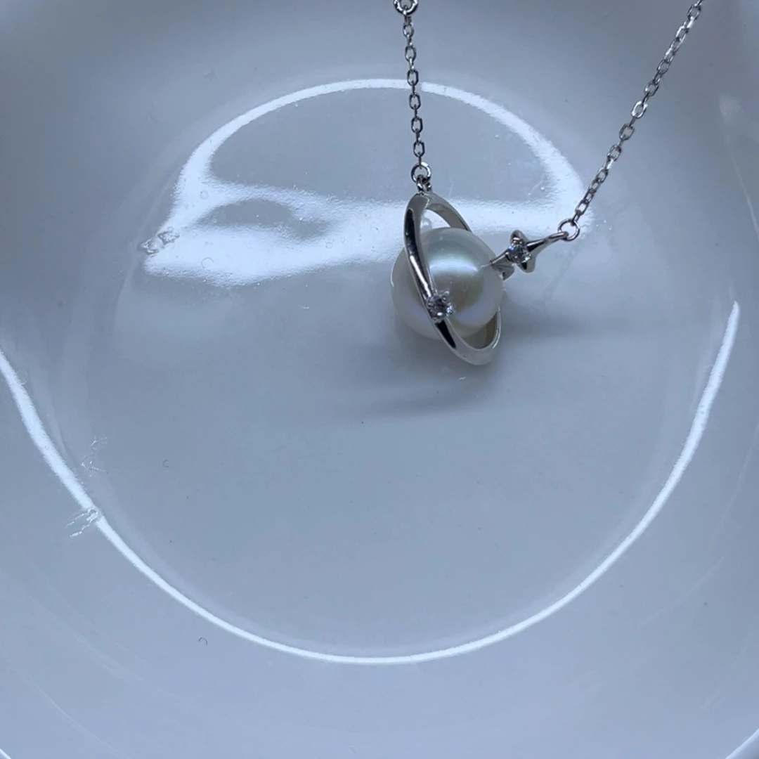 淡水珍珠颈饰银S925镶嵌