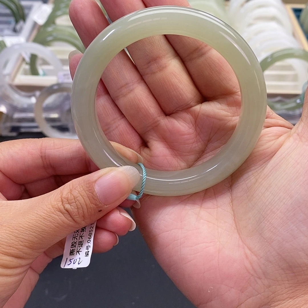 和田玉未镶嵌珠宝奇石和田玉手镯56.57