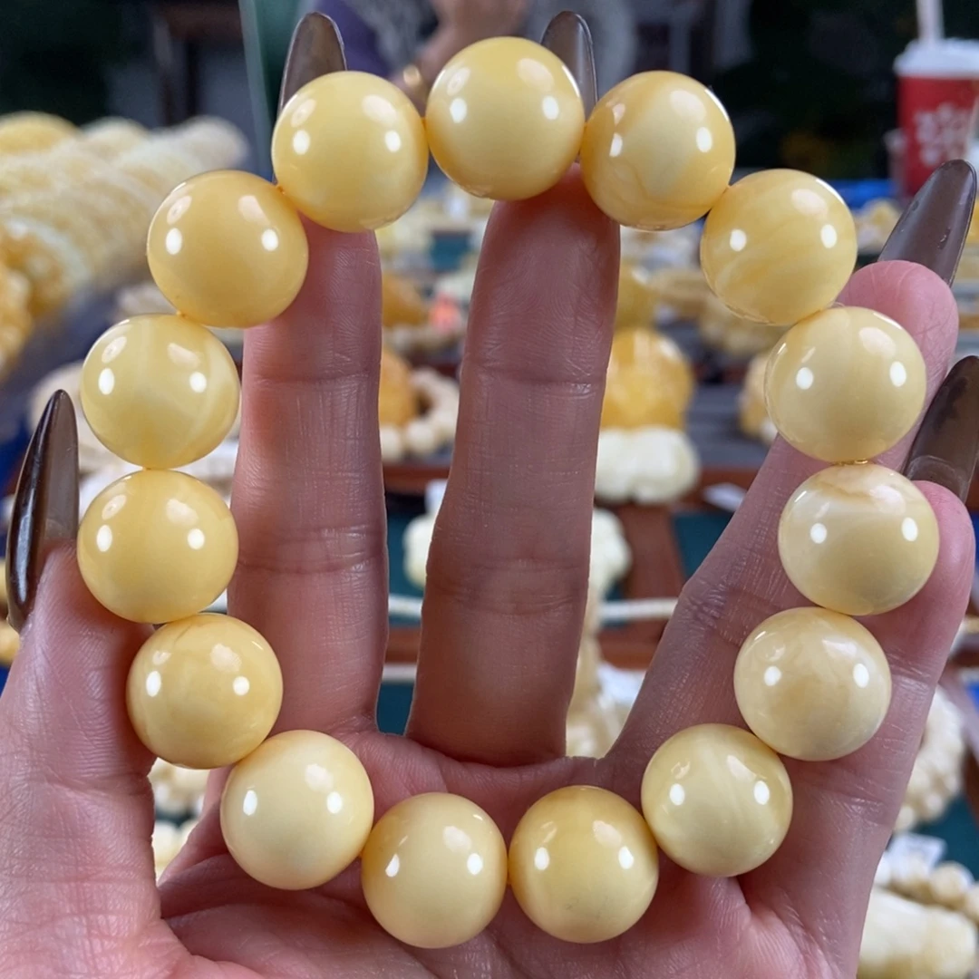琥珀未镶嵌珠宝奇石15圆珠31.91
