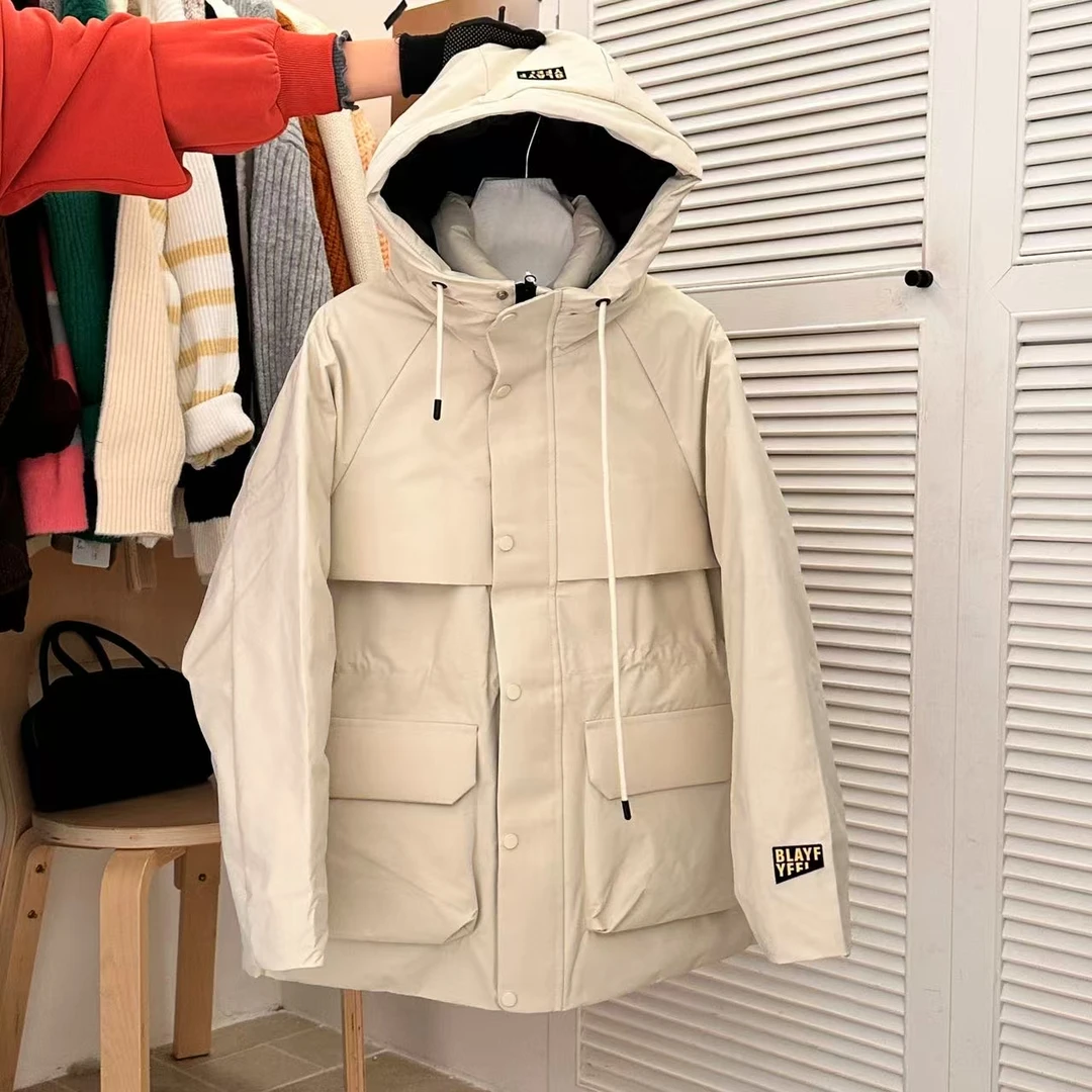 【ARONG阿荣家】棉服88005-白色黑色-F