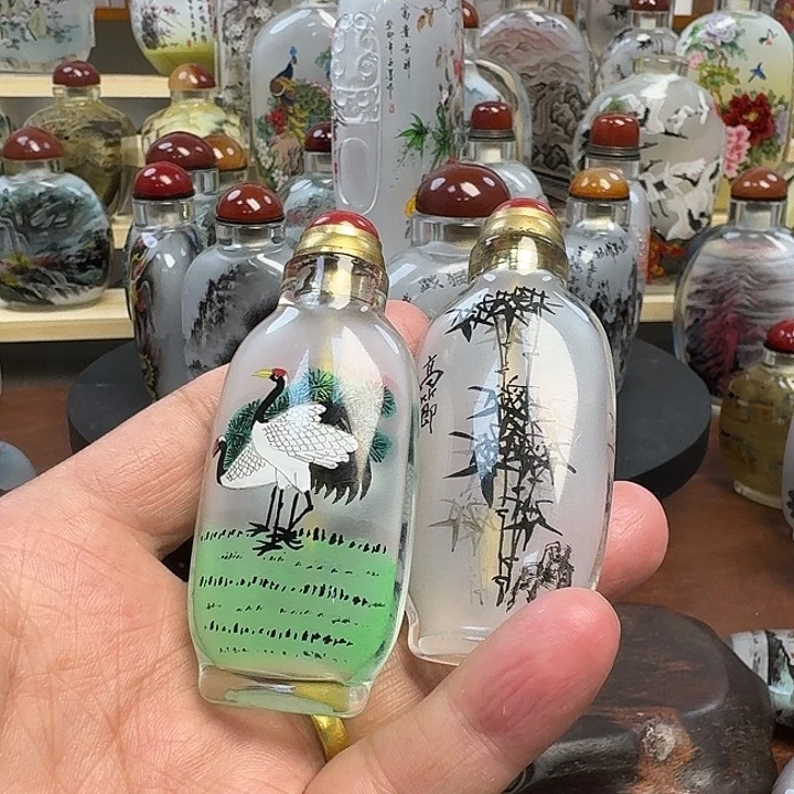 鼻烟壶内画手工2个烟壶