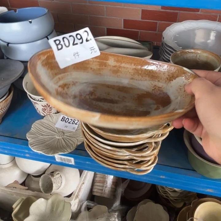 碗292粗陶异形碗复古风格