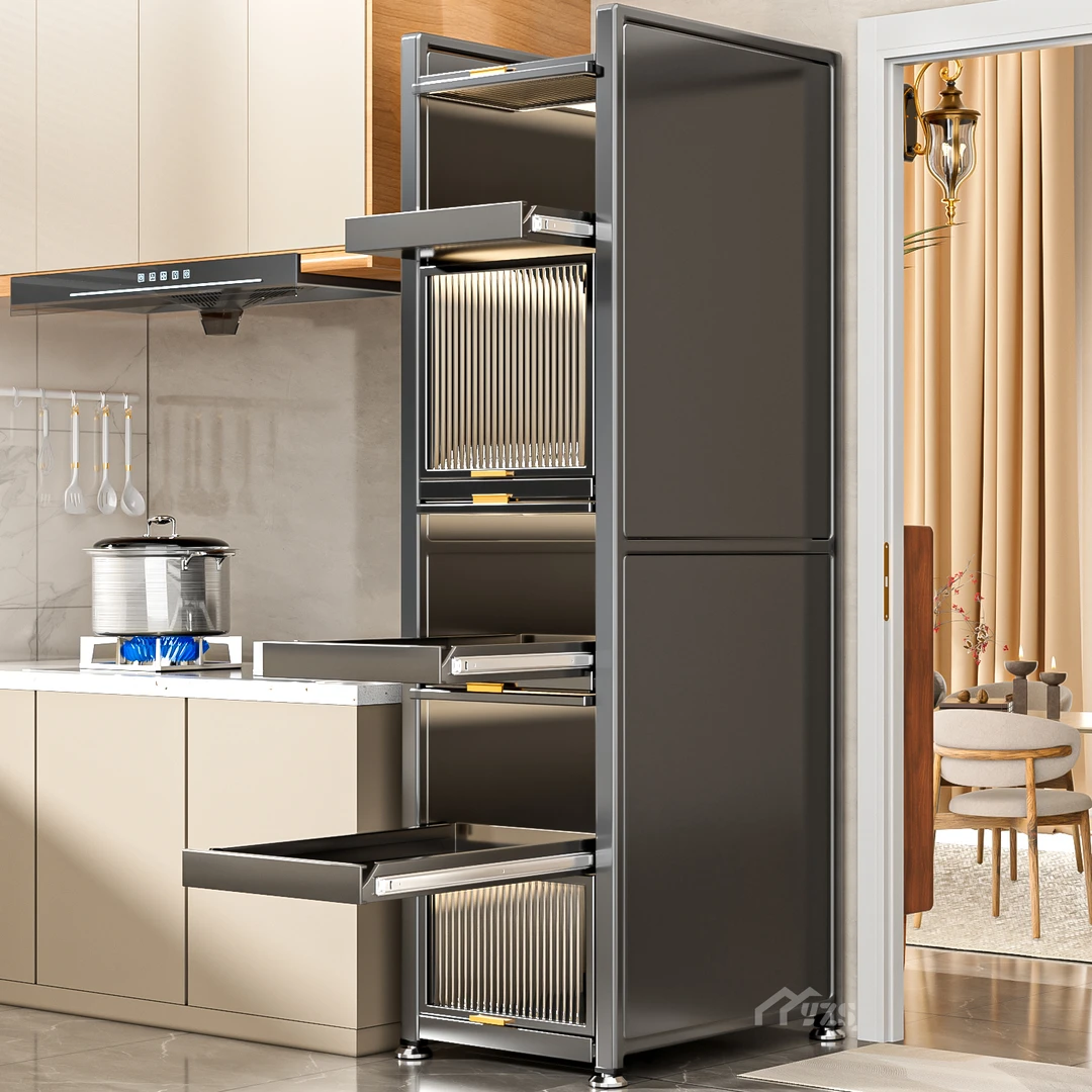 厨房置物架抽拉落地夹缝收纳柜储物柜缝隙收纳餐边柜置物橱柜碗柜