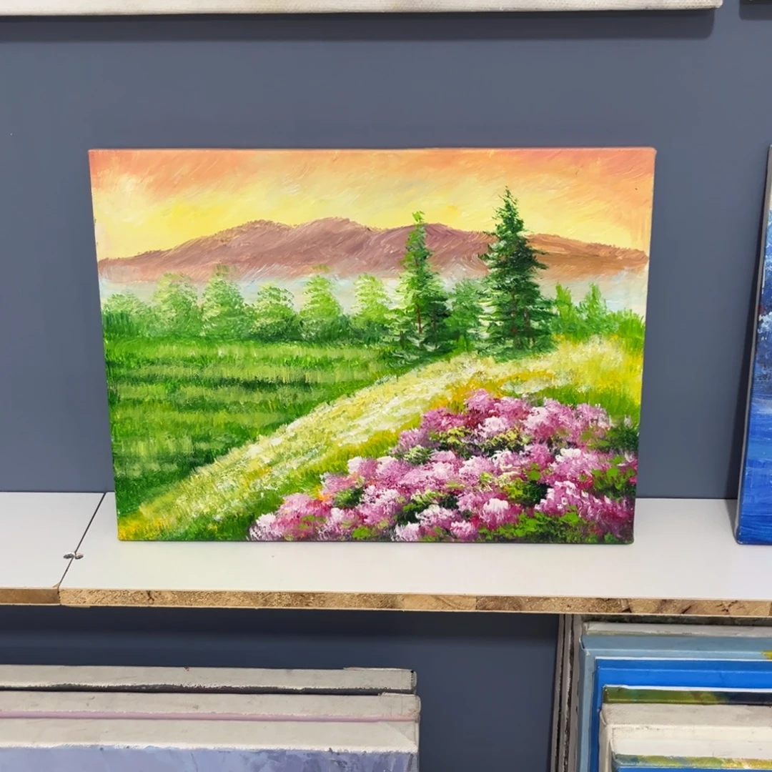 手工手绘精品油画30+40内框